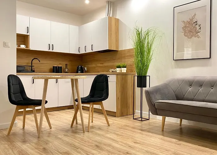 Nowoczesny Apartament W Dzierzoniowie - Parter - Balkon - Pokoj + Sypialnia